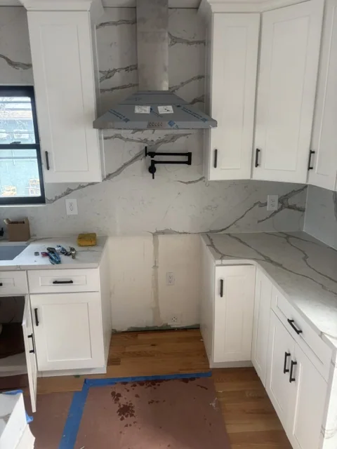 Finished bathroom remodeling work